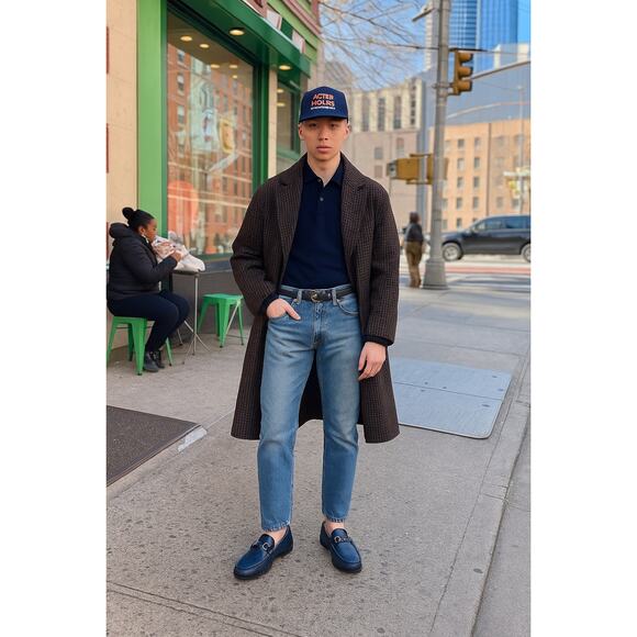 Ferragamo Navy Leather Gancini Loafers – NWOT, Gunmetal Bit, Italian Classic - Picture 12 of 16